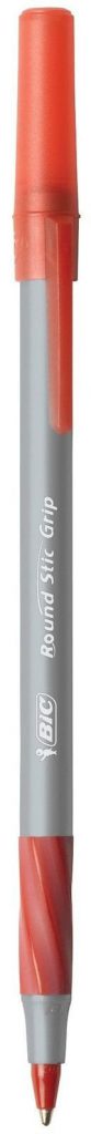 Bic Round Stic Grip Xtra Comfort Ball Pen Fine Point (0.8 Mm) Red 12-Count - $8.94