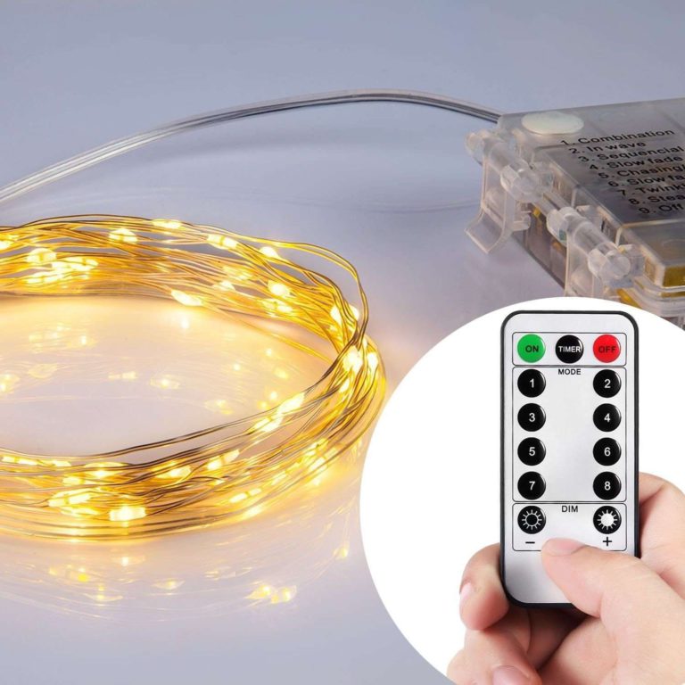 Homestarry Battery String Lights Pro 66 Led's 16-Feet Flexible Silver Wire B.. - $16.95