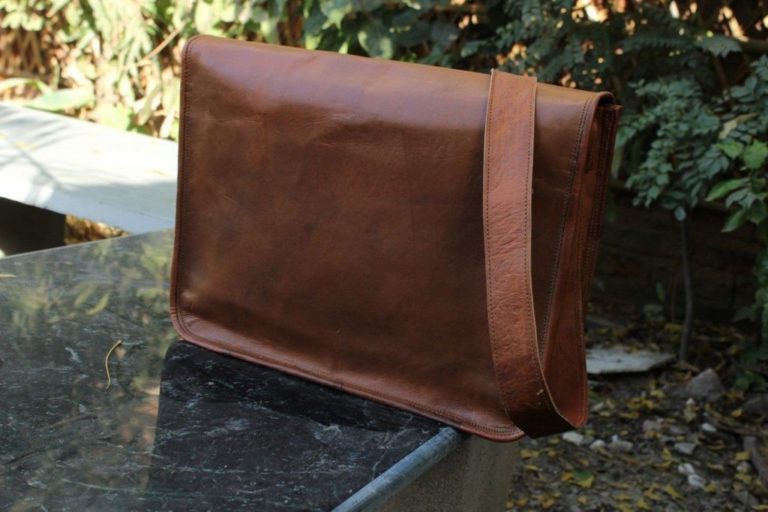 Handolederco. Genuine Leather Cross Body Laptop Messenger Shoulder Bag - $49.95