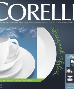 Corelle Livingware 16-Piece Dinnerware Set Winter Frost White Service For 4 - $30.95
