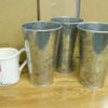 Set Of 3 Galvanized Buckets French Style Taper 9" Tall X 5" Wide - $15.95