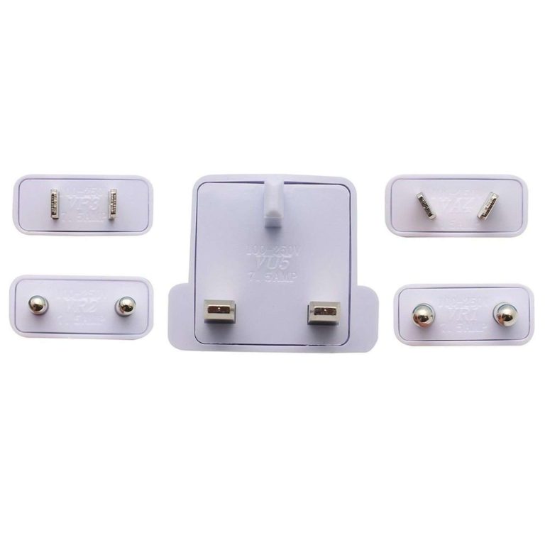 5 Piece International Ac Plug Adapter Set For Europe; Middle East & Africa; A.. - $11.95