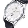 Aibi Retro Roman Style Black Leather Stainless Steel Wrist Man Watch Large Fa.. - $27.95