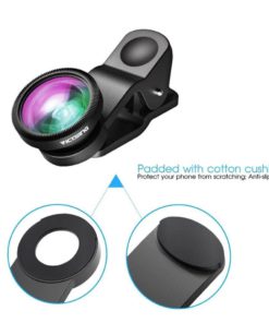Victsing Clip 3-In-1 180Fish-Eye Lens+Wide Angle Lens+Micro Lens Camera Lens .. - $9.95