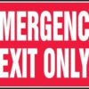 Accuform Signs Mext586Vp Plastic Safety Sign Legend "Emergency Exit Only" 7" .. - $12.95