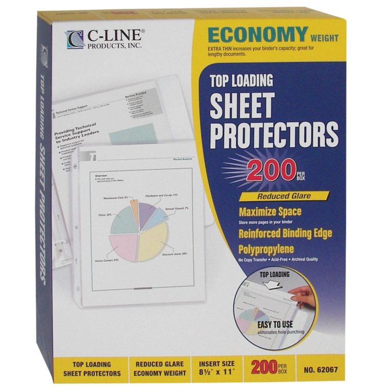 C-Line Top Loading Economy Weight Poly Sheet Protectors Reduced Glare 8.5 X 1.. - $19.95