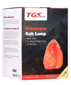 Tgs Gems Himalayan Salt Lamp Ionic Air Purifier On Wood Base With Cord 7 Inch.. - $22.95