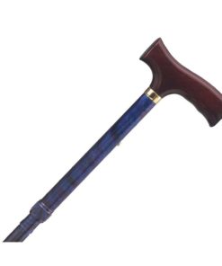 Duro-Med Adjustable Folding Fancy Cane With Derby Top Wood Handle And Rubber .. - $21.95