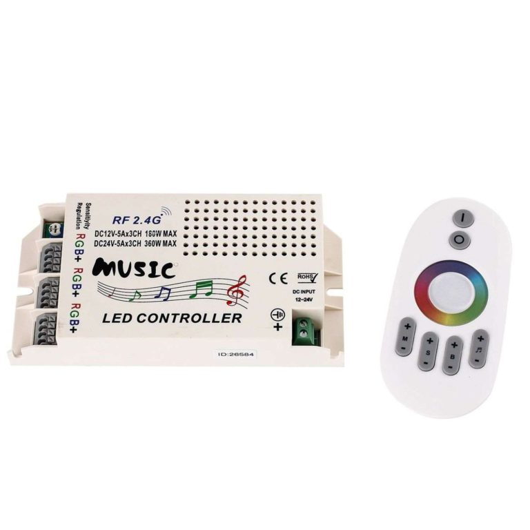 Binzet Dc12-24V 2.4G Rf Touch Remote Control Music Rgb Controller For 5050 35.. - $32.95