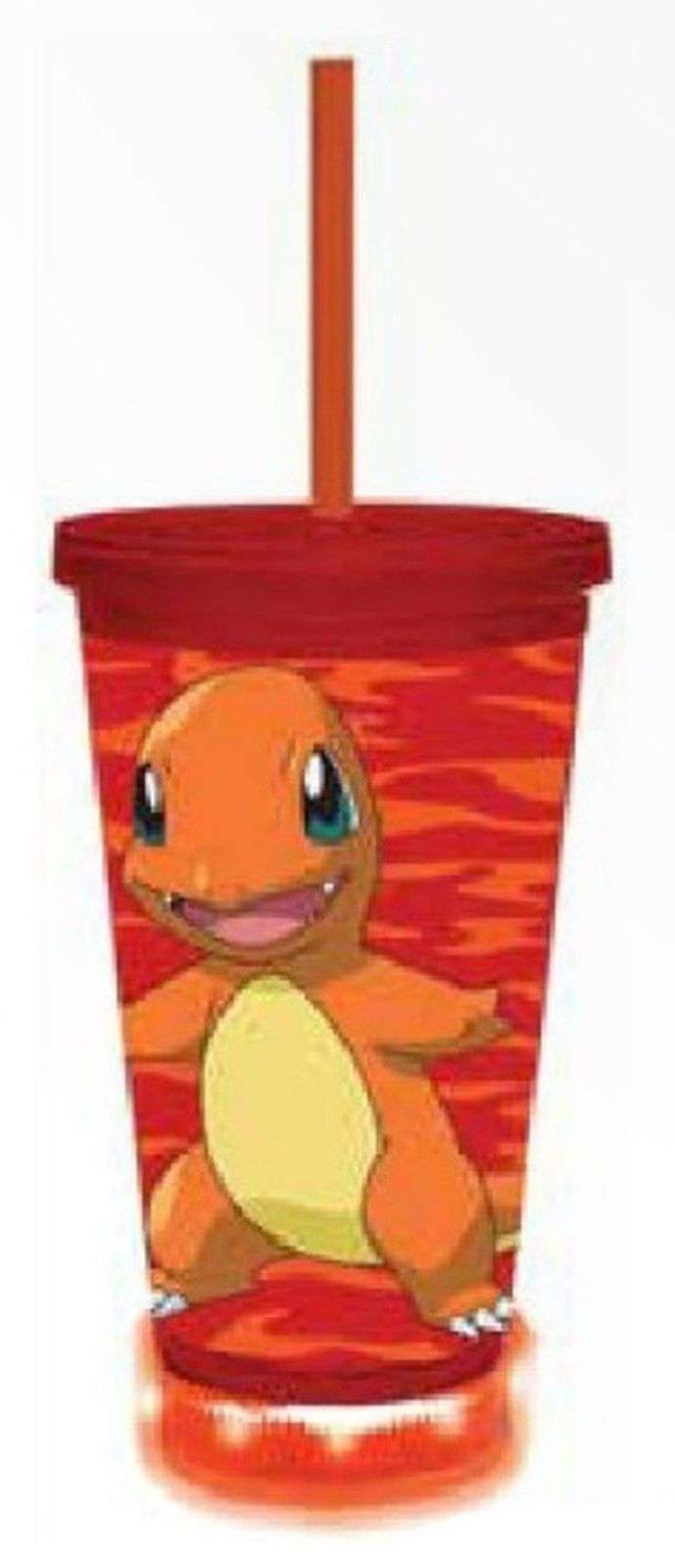 Pokemon Charmander Led Light Up Tumbler Cup With Lid And Straw - $24.95