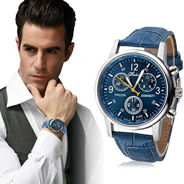 Bessky Men's Crocodile Faux Leather Analog Watch - $9.95