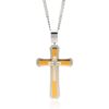 Cross Necklace For Men & Women With Large Pendant And 24 Inch Curb Chain In G.. - $33.95