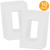 ENERLITES Screwless Decorator Wall Plates Child Safe Outlet Covers, Size 1-Gang 4.68" H x 2.93" L, Polycarbonate Thermoplastic, SI8831-W-10PCS, White (10 Pack) - $19.95