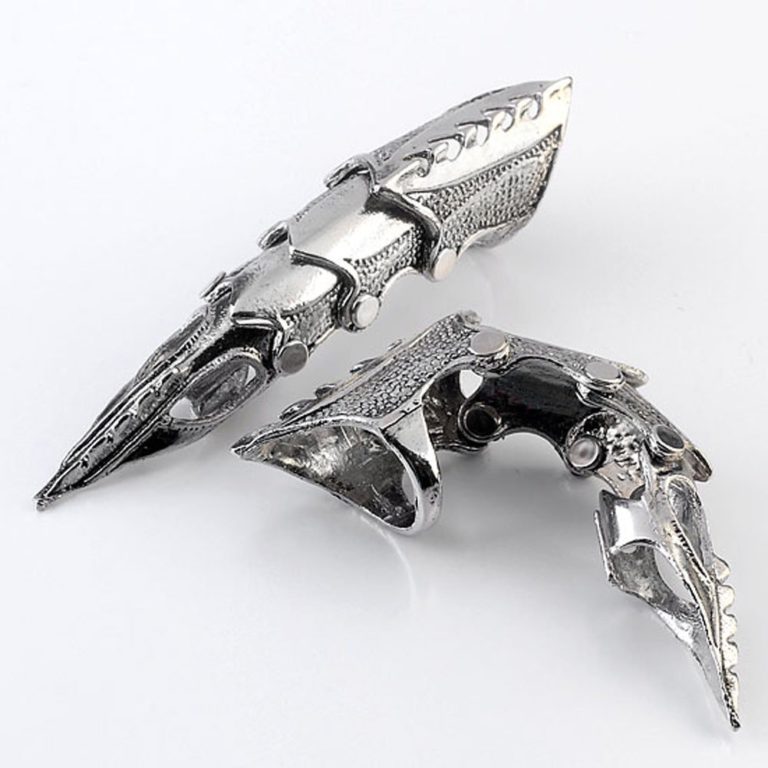 PiercingJ 1pc Men's Armor Knuckle Full Finger Double Ring Punk Rock Gothic Jewelry Cool Armor#07 - $13.95