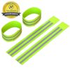 Reflective Ankle Bands (4 Bands/2 Pairs) | High Visibility and Safety for Jogging/Cycling/Walking etc | Works as Wristbands, Armband, Leg Straps | Accessories for Sports/Running Gear Neon Yellow - $13.95