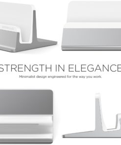 UPPERCASE KRADL Air Small Profile Aluminum Vertical Stand for MacBook Air Silver White - $35.95