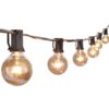 25Ft G40 Globe String Lights with Clear Bulbs,UL listed Backyard Patio Lights,Hanging Indoor/Outdoor String Lights for Bistro Pergola Deckyard Tents Market Cafe Gazebo Porch Letters Party Decor, Black 25 ft - $27.95