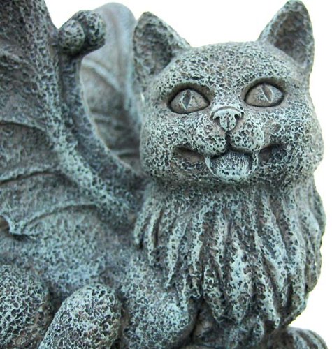 Pacific Trading Winged Cat Gargoyle Computer Topper Shelf Sitter Statue - $18.95
