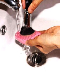 HeroNeo Cleaning MakeUp Washing Brush Silica Glove Scrubber Board Cosmetic Clean Tools (Pink) - $7.95