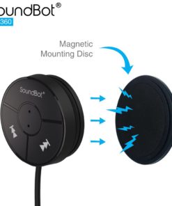 SoundBot SB360 Bluetooth 4.0 Car Kit Hands-Free Wireless Talking & Music Streaming Dongle w/ 10W Dual Port 2.1A USB Charger + Magnetic Mounts + Built-in 3.5mm Aux Cable - $25.95