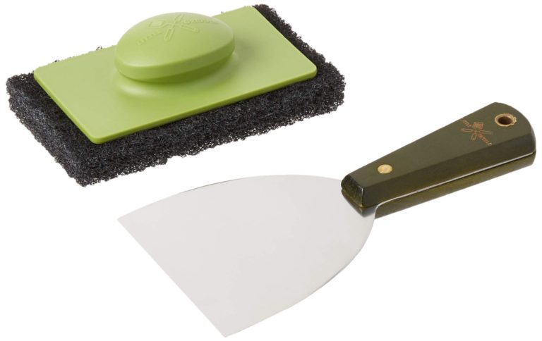 Little Griddle GK540 Heavy Duty Professional Grade Stainless Steel Blade Scraper and Restaurant Grade Scrubber for Cleaning Outdoor Gas or Charcoal Grill Griddles - $16.95