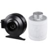 Yescom 4" 176CFM Inline Fan Air Blower & Carbon Filter Scrubber Set Hydroponic Odor Control Air Ventilation - $12.95