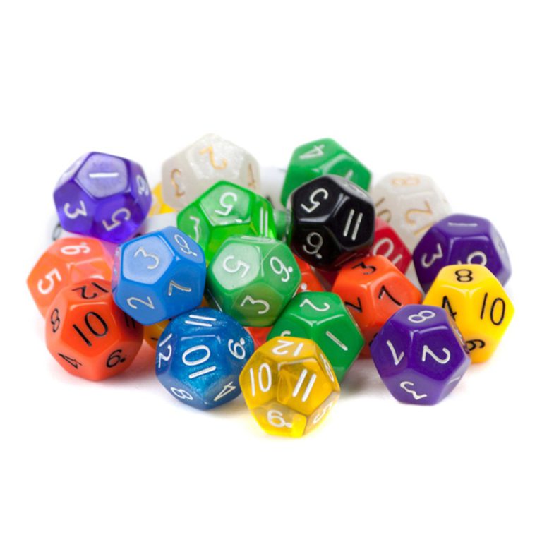 25 Pack of Random D12 Polyhedral Dice in Multiple Colors by Wiz Dice - $16.95