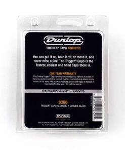 Dunlop Acoustic Trigger, Curved, Black Guitar Capo (83CB) - $14.95