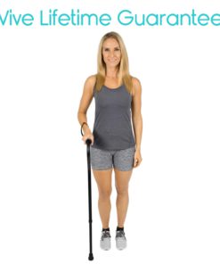 Vive Walking Cane - for Men & Women - Portable, Adjustable Offset Balance Stick - Lightweight & Sturdy Mobility Walker Aid for Arthritis, Elderly, Seniors & Handicap (Black) Black - $30.95