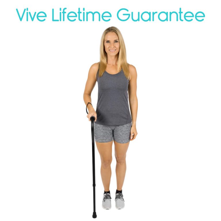 Vive Walking Cane - for Men & Women - Portable, Adjustable Offset Balance Stick - Lightweight & Sturdy Mobility Walker Aid for Arthritis, Elderly, Seniors & Handicap (Black) Black - $30.95