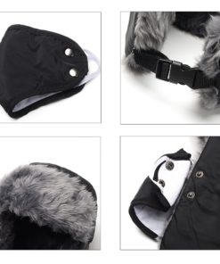 Odema Unisex Women Men Trooper Hat Ear Flap Bomber Hat Winter Fur Hunting Hat Black - $18.95