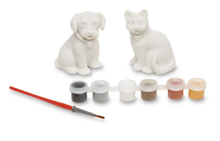Melissa & Doug Decorate-Your-Own Pet Figurines Craft Kit - Paint a Cat and Dog - $12.95