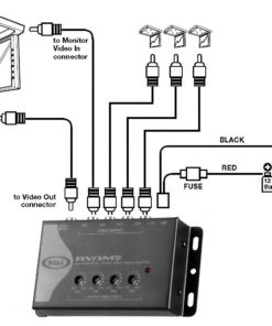 BOSS Audio BVAM5 One In/Four Out Car Video Signal Amplifier - Amplifies Video Signal to Maintain Picture Quality in Multi-Monitor Systems Video Amplifier - $17.95