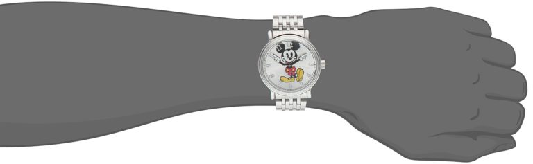 Disney Men's Mickey Mouse Arm Hand Watch Silver - $54.95
