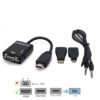 CABLEDECONN 3 In1 HDMI Male to VGA Adapter Convertor Cable + Micro HDMI to HDMI + Mini HDMI to HDMI with Audio Output - $46.95