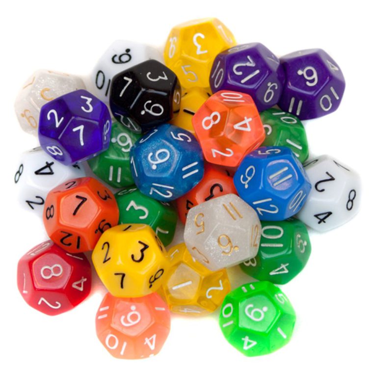 25 Pack of Random D12 Polyhedral Dice in Multiple Colors by Wiz Dice - $16.95