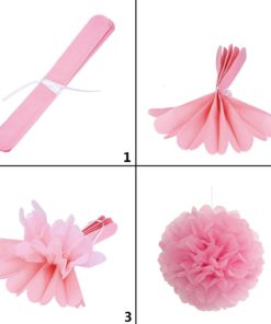 Mixed Color Fluffy Tissue Paper Pom Pom Flower Balls Wedding Favors Decorations Packe of 3 PCS - $10.95