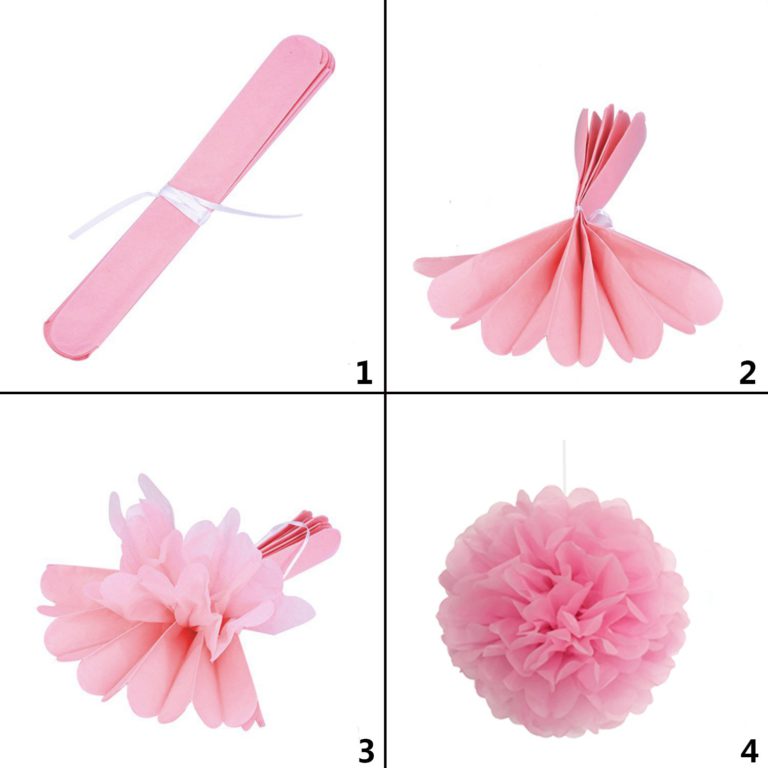 Mixed Color Fluffy Tissue Paper Pom Pom Flower Balls Wedding Favors Decorations Packe of 3 PCS - $10.95
