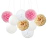 Mixed Color Fluffy Tissue Paper Pom Pom Flower Balls Wedding Favors Decorations Packe of 3 PCS - $257.95