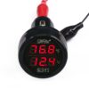 DROK 180037 Digital Voltage 10-170 ℉ Temperature Monitor Tester Multimeter Car Motorcycle Battery Voltmeter Thermometer Detector Red - $14.95