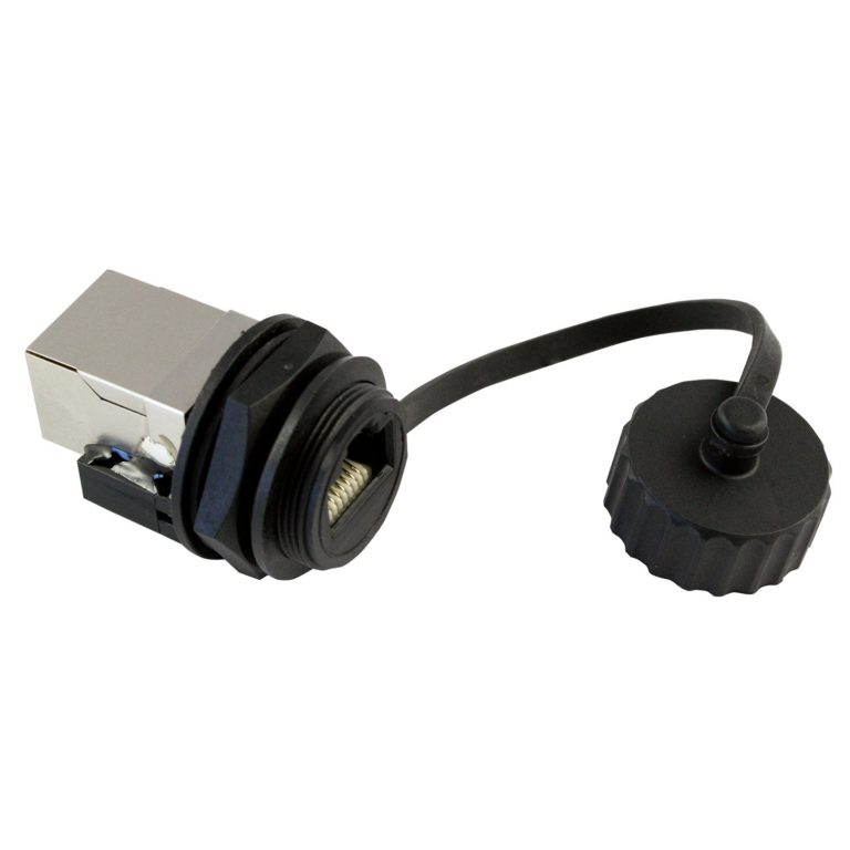 ASI ASICPICRJ45S RJ45 Panel Mount, Waterproof Connector (When Used with Cap), Shielded, Front Mount, Female, IP67, NEMA 6P, Cap Sold Separately 1 - $22.95