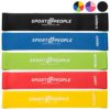 Sport2People Exercise Resistance Loop Bands with 2 Workout E-Books for Strength Training and Physical Therapy - Fitness Mini Loops for Booty, Hips and Legs 5bands - $17.95