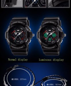 FANMIS Unisex Sport Watch Analog/Digital Dual Time Multifunction Alarm Led Wristwatch White - $19.95