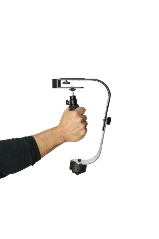 The Official ROXANT PRO Video Camera stabilizer Limited Edition (Midnight Black) with Low Profile Handle for GoPro, Smartphone, Canon, Nikon - or Any Camera up to 2.1 lbs. - Comes with Phone Clamp. - $72.95