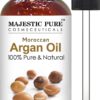 Majestic Pure Moroccan Argan Oil for Hair, Face, Nails, Beard & Cuticles - for Men and Women - 100% Natural & Organic, 4 fl. oz. - $23.95