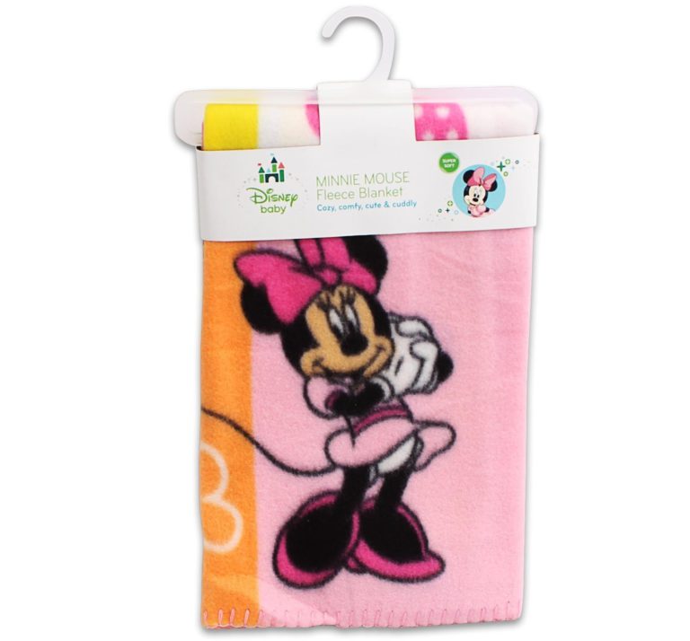 Disney Minnie Mouse Fleece Printed Baby Blanket, Pink - $16.95