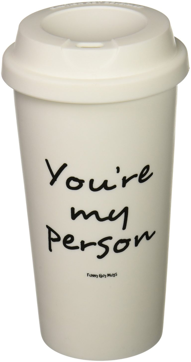 Funny Guy Mugs You're My Person Travel Tumbler With Removable Insulated Silicone Sleeve, White, 16-Ounce - $20.95
