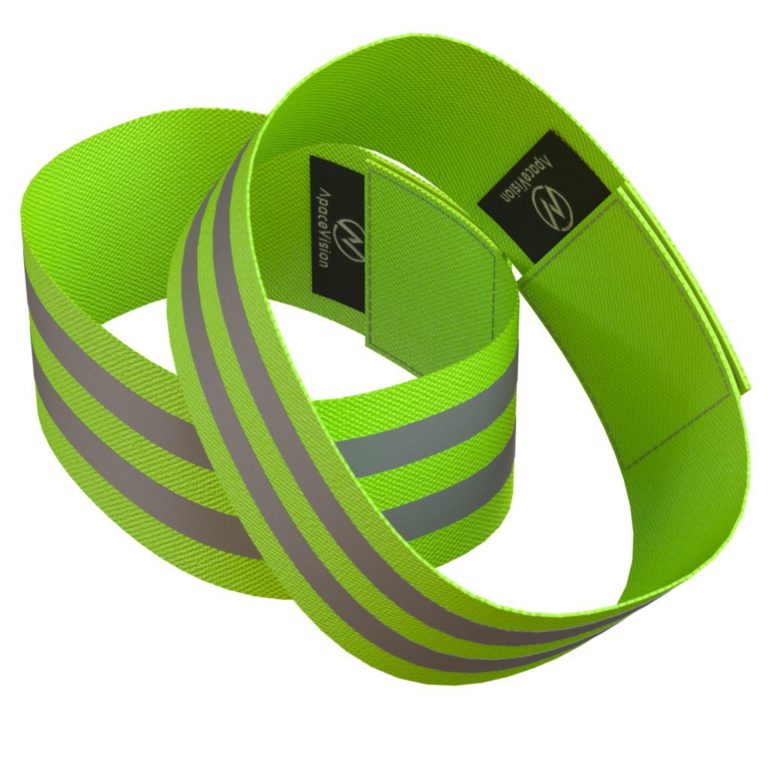 Reflective Ankle Bands (4 Bands/2 Pairs) | High Visibility and Safety for Jogging/Cycling/Walking etc | Works as Wristbands, Armband, Leg Straps | Accessories for Sports/Running Gear Neon Yellow - $17.95