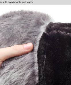 Odema Unisex Women Men Trooper Hat Ear Flap Bomber Hat Winter Fur Hunting Hat Black - $18.95