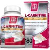 BRI L-Carnitine - 180 Tables 1000mg per Serving Premium Quality Carnitine Amino Acid Natural Fat Burner Supports Athletic Performance, Stamina and Heart Health; Stimulant Free Veggie Capsules - $43.95